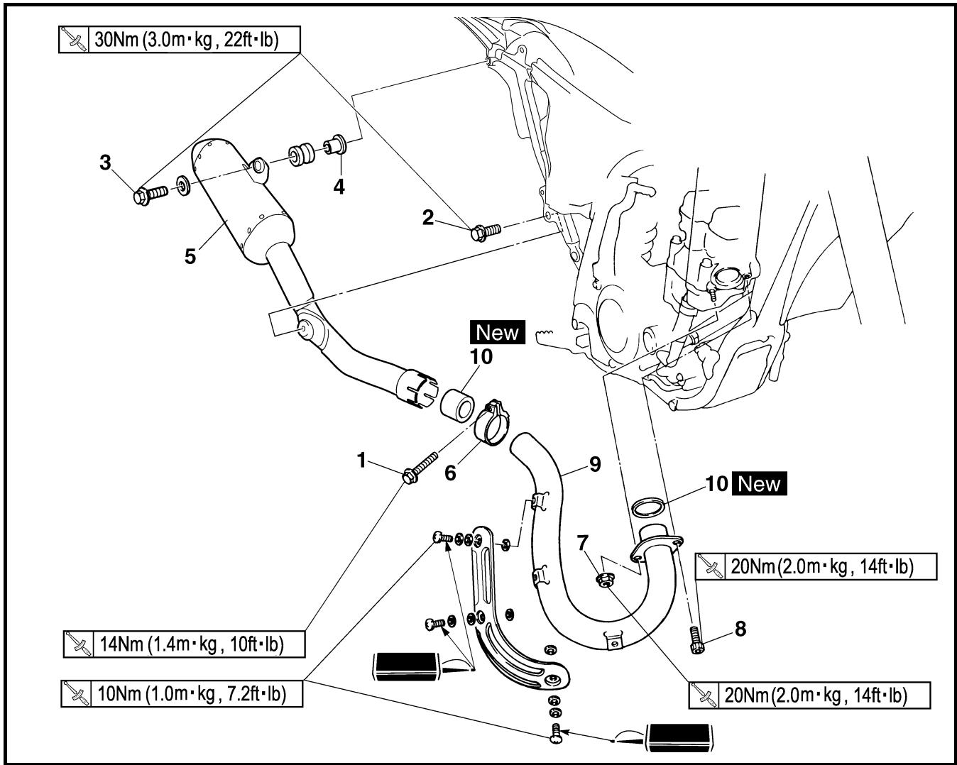 YAMAHA YZ450F - Cache létaléral - 1