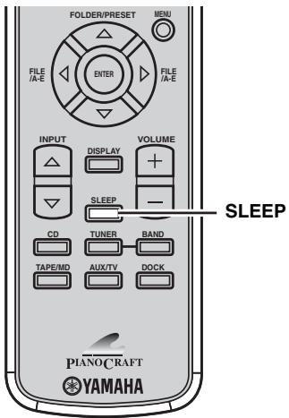 YAMAHA CDX-E410 - Réglage de la minuterie de mise hors service - 1
