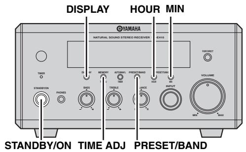 YAMAHA CDX-E410 - Réglement de l'horloge - 1