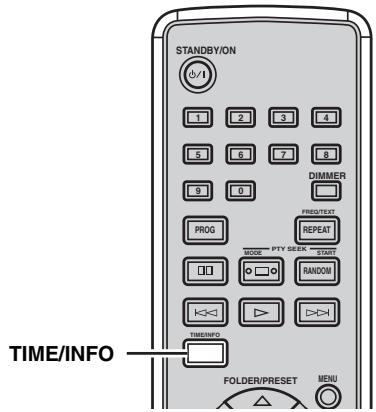 YAMAHA CDX-E410 - Changement des informations concernant la lecture sur l'afficheur - 1