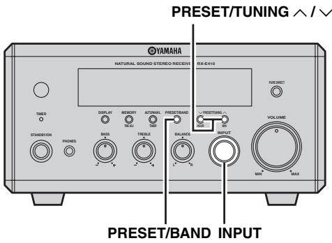 YAMAHA NX-E800 - Accord des stations présélectionnées - 1