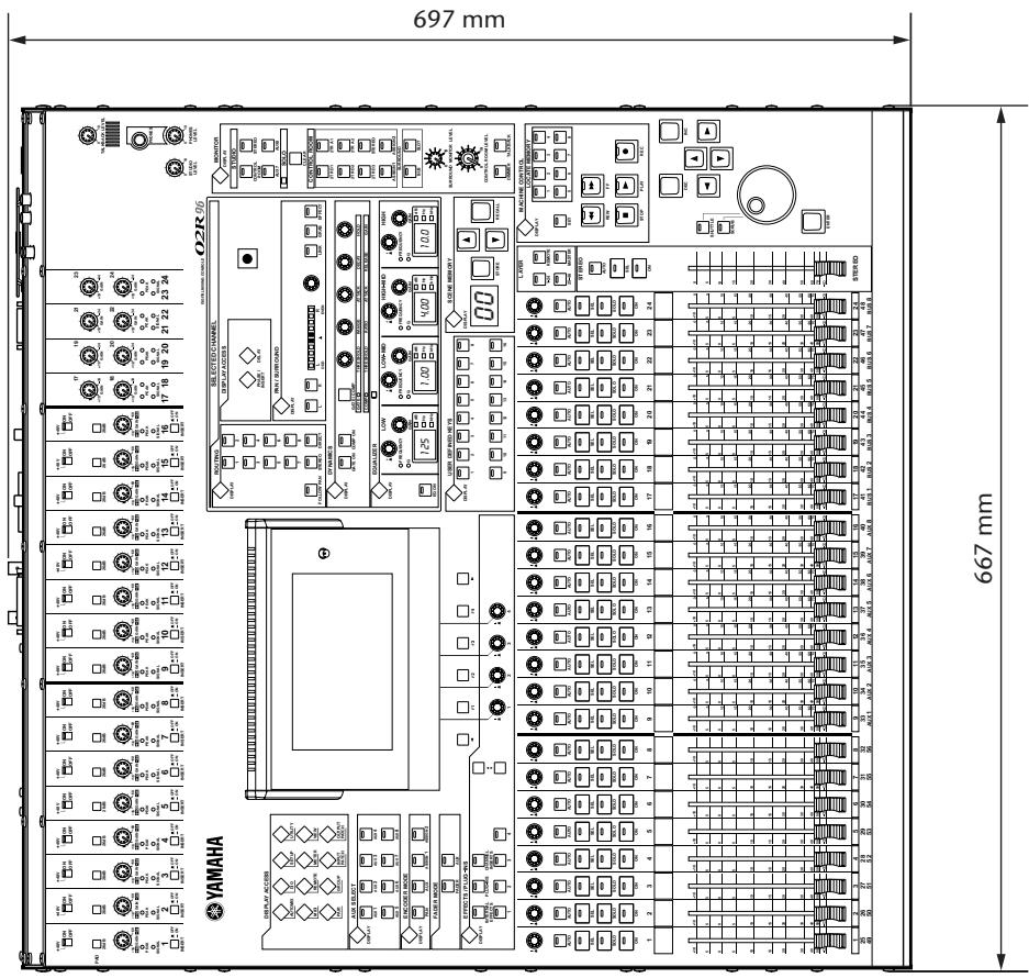 YAMAHA 02R96 - Dimensions - 1