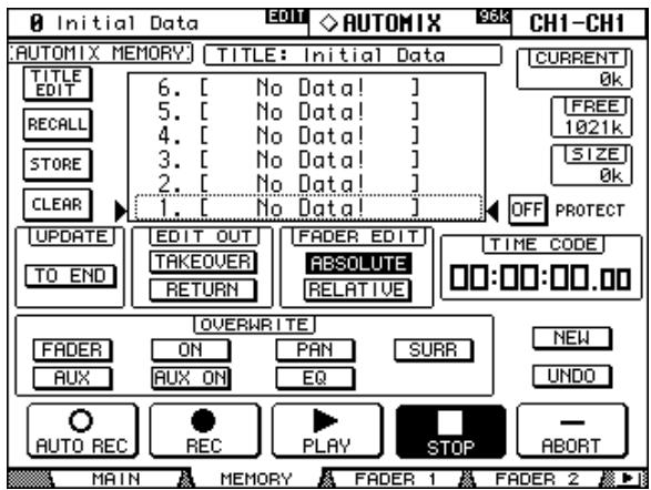 YAMAHA 02R96 - Les touches [AUTO] des bandes de canaux - 2