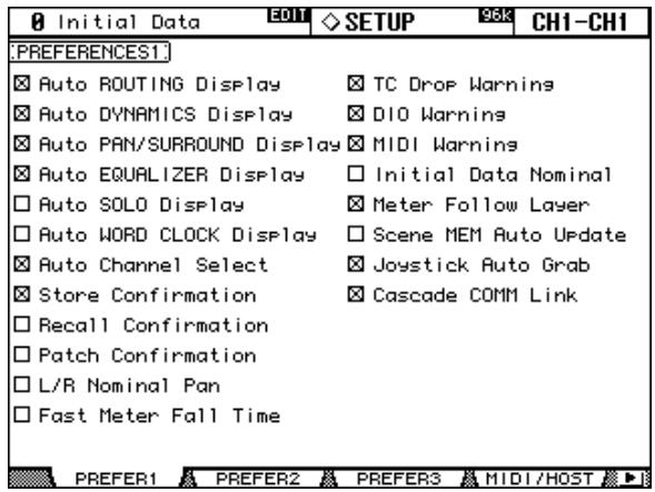 YAMAHA 02R96 - Préférences 1 - 1