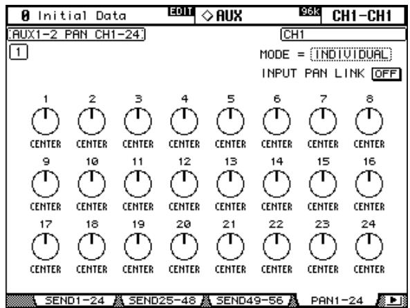 YAMAHA 02R96 - Affichez les pages "aux pan" avec la touche aux SELECT [display] - 1