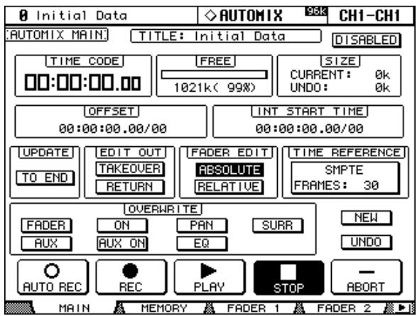 YAMAHA 02R96 - Page automix principale - 1