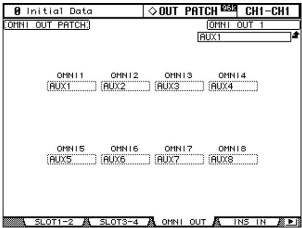 YAMAHA 02R96 - Assignation des connecteurs omni out - 1