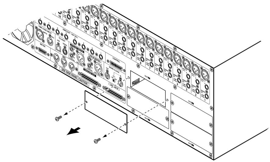 YAMAHA 02R96 - Installation de cartes i/o - 1