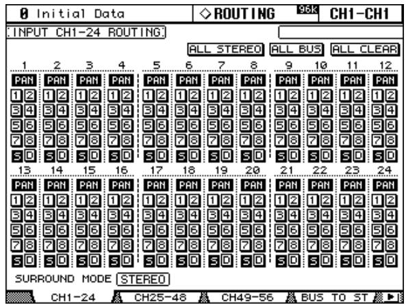 YAMAHA 02R96 - Avec les commandes selected channel routing - 2