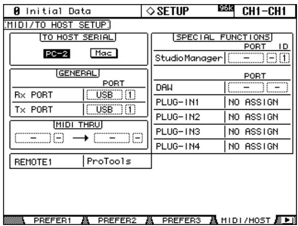 YAMAHA 02R96 - Configuration des connexions MIDI - 1