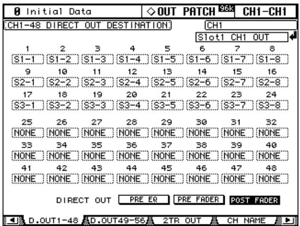 YAMAHA 02R96 - Assignation des sorties directes (direct out) - 1