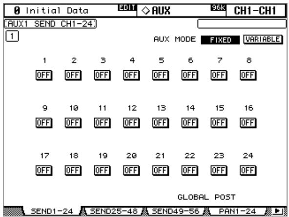 YAMAHA 02R96 - Servez-vous de la touche aux SELECT [display] pour sélectionner les pages "aux send - 2