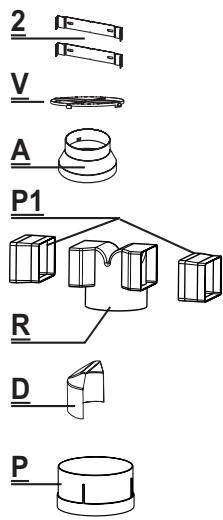 ARTHUR MARTIN AFC9010N - Accessoires fournis avec la hotte - 1