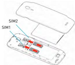 WIKO CINK FIVE - - Installing the Battery - 1