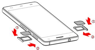 WIKO HIGHWAY - - Insertion des cartes SIM - 1