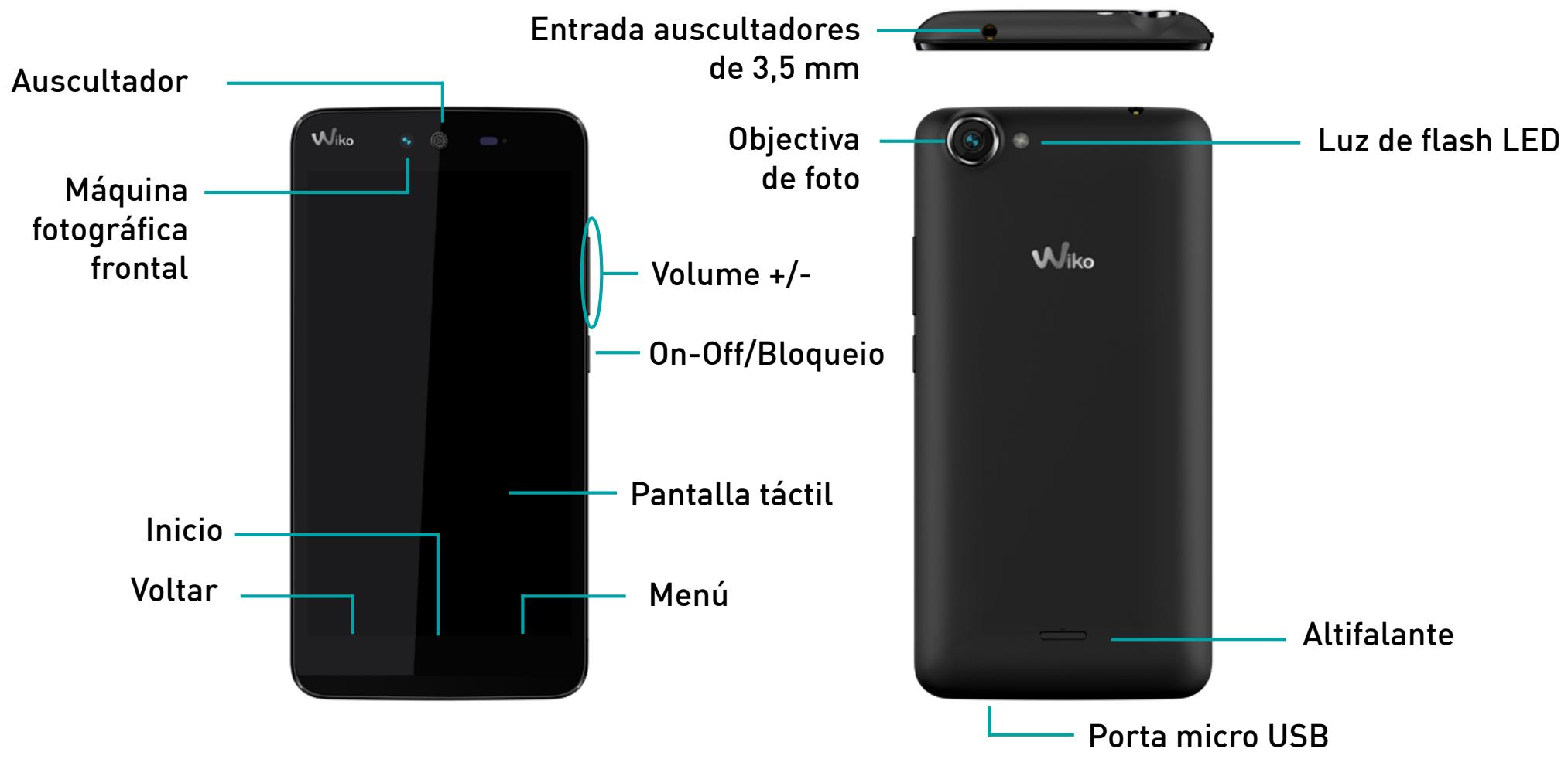 WIKO RAINBOW JAM - Conteúdo da embalagem: - 1