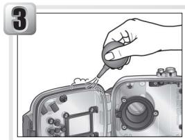 NIKON CAISSON ETANCHE WP-CP2-JUSQU-A 40 M DE PROFONDEUR- - √ Retrait du joint torique - 2