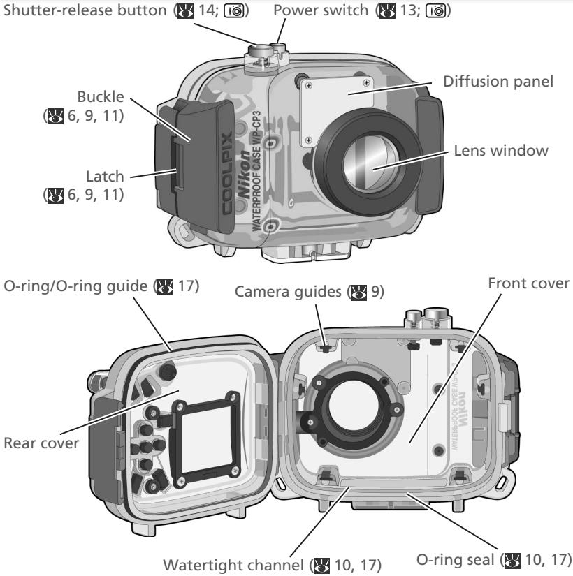 NIKON CAISSON ETANCHE WP-CP3-JUSQU-A 40 M DE PROFONDEUR - Parts of the WP-CP3 - 1