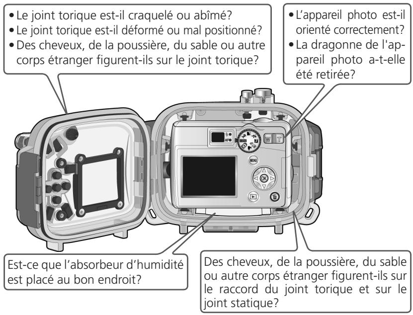 NIKON CAISSON ETANCHE WP-CP3-JUSQU-A 40 M DE PROFONDEUR - Effectuer une dernière vérification - 1