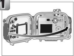 NIKON CAISSON ETANCHE WP-CP3-JUSQU-A 40 M DE PROFONDEUR - Fermer le caisson - 1