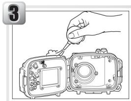 NIKON CAISSON ETANCHE WP-CP4-JUSQU-A 40 M DE PROFONDEUR - Kontrollieren Sie den O-Ring - 1