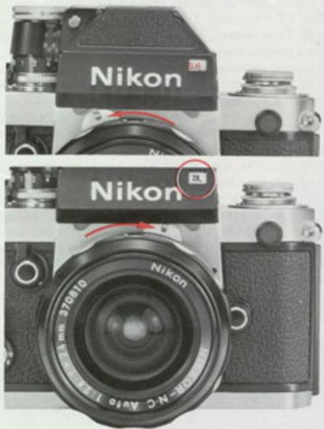 NIKON F2 PHOTOMIC - Indicateur d'ouverture maxi - 2