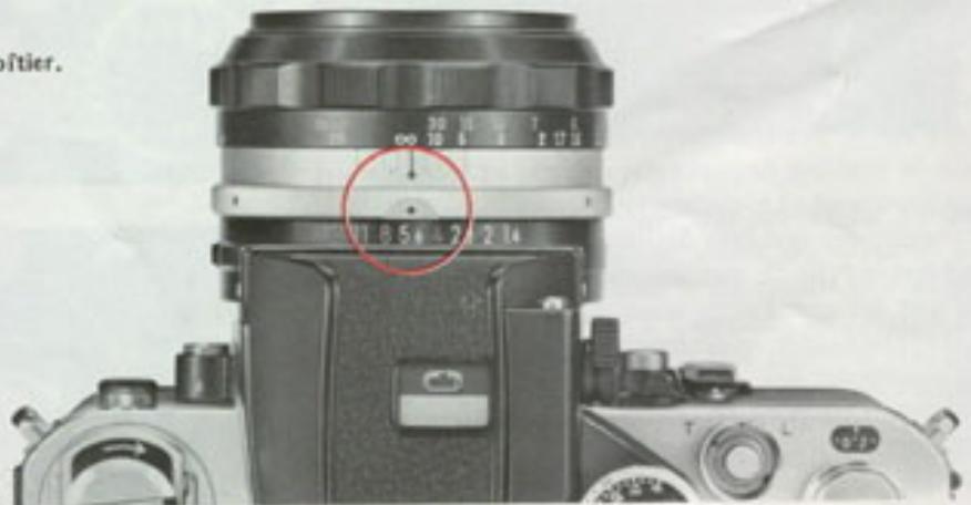NIKON F2 PHOTOMIC - Affichage de l'ouverture - 1