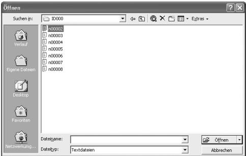 NIKON L-ENREGISTREUR DE DONNEES MV-1 - Beispiel fur Datenimport mittels Excel 2000 - 2