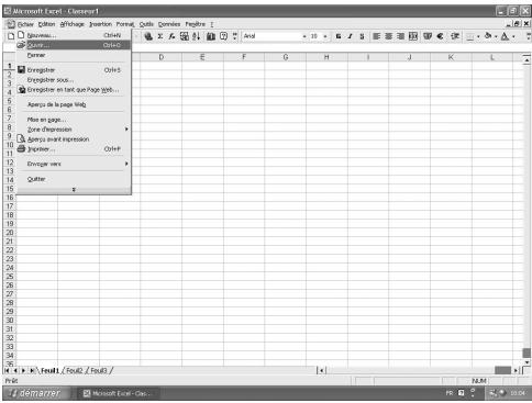 NIKON L-ENREGISTREUR DE DONNEES MV-1 - Exemple d'importation de données avec excel 2000 - 1