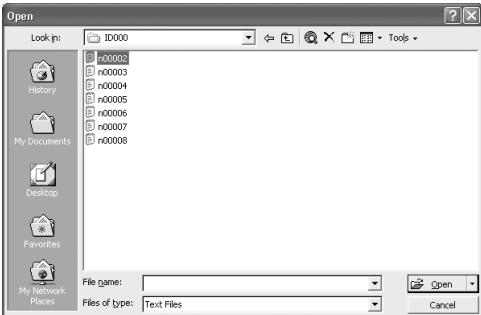 NIKON L-ENREGISTREUR DE DONNEES MV-1 - Example of making a table using Excel 2000 - 2