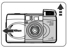 NIKON LITE TOUCH ZOOM 100W-QD - Schlieben Sie die Batteriefachabdeckung, so dass sie mit einem Klicken einrastet. - 2
