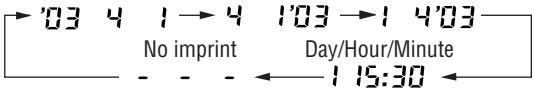 NIKON LITE TOUCH ZOOM 100W-QD - Select the date/time indicator by pressing the MODE/SEL button. - 1
