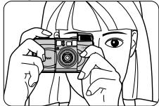 NIKON LITE TOUCH ZOOM 100W-QD - Richtiges Halten der Kamera - 1
