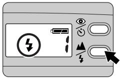 NIKON LITE TOUCH ZOOM 110S-QD - Selecting flash mode. - 1