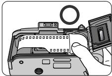 NIKON LITE TOUCH ZOOM 110S-QD - Pull the film leader across to the red index mark inside the film compartment. - 2
