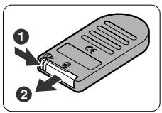 NIKON LITE TOUCH ZOOM 110S-QD - Replacing the remote control battery - 1