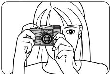 NIKON LITE TOUCH ZOOM 110S-QD - Richtiges Halten der Kamera - 1