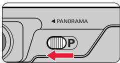 NIKON LITE TOUCH ZOOM 140ED-QD - Select the Regular or Panorama mode. - 2