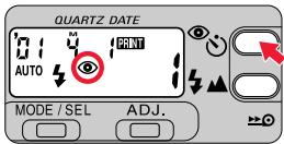 NIKON LITE TOUCH ZOOM 140ED-QD - Drücken Sie die Taste 📋, bis “💡” im LC-Display erscheint. - 2