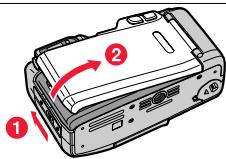 NIKON LITE TOUCH ZOOM 140ED-QD - Ouvrez le dos de l'appareil. - 1