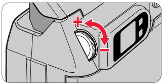 NIKON LITE TOUCH ZOOM 140ED-QD - ■ Turn the diopter adjustment dial. - 1
