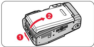 NIKON LITE TOUCH ZOOM 140ED-QD - Open the camera back. - 1