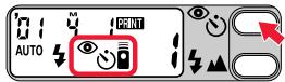 NIKON LITE TOUCH ZOOM 140ED-QD - Press the 📋 button until “💡” appears on the LCD panel. - 2