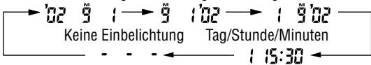 NIKON LITE TOUCH ZOOM 150ED-QD - Wahlen Sie mit der Taste MODE/SEL die Datum-/ Uhrzeitanzeige aus. - 1