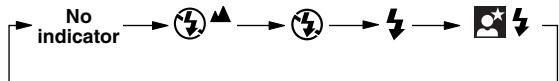 NIKON LITE TOUCH ZOOM 150ED-QD - Selecting flash mode. - 3