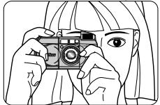 NIKON LITE TOUCH ZOOM 150ED-QD - Holding the camera properly - 1