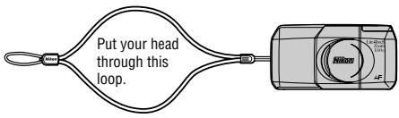 NIKON LITE TOUCH ZOOM 150ED-QD - Attaching the strap - 3