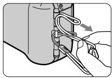 NIKON LITE TOUCH ZOOM 150ED-QD - Attaching the strap - 1