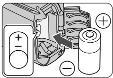 NIKON LITE TOUCH ZOOM 150ED-QD - Open the battery chamber cover. - 2