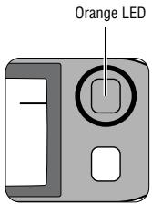 NIKON LITE TOUCH ZOOM 150ED-QD - The orange LED flashes quickly (at 8 Hz): - 1